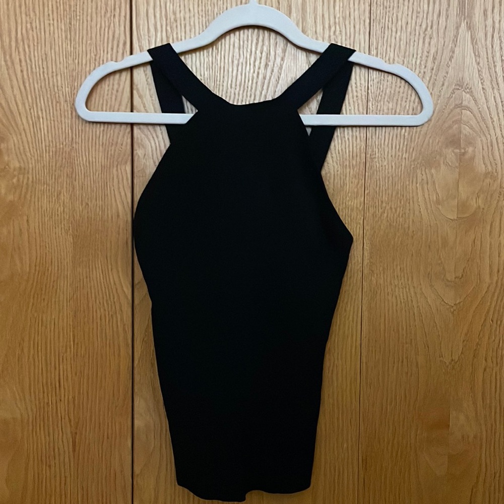 Black strappy tank top